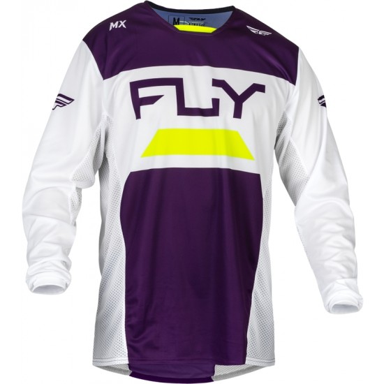 Camisola Fly Racing Kinetic Reload Deep Purple / White / Hi Vis