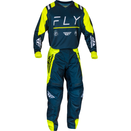 Calças Fly Racing F16 Navy / Hi-Vis / White