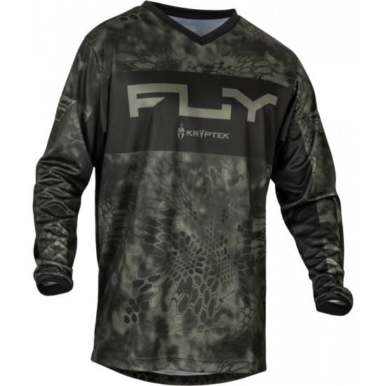 Camisola Fly Racing F16 Kryptek Moss Grey / Black