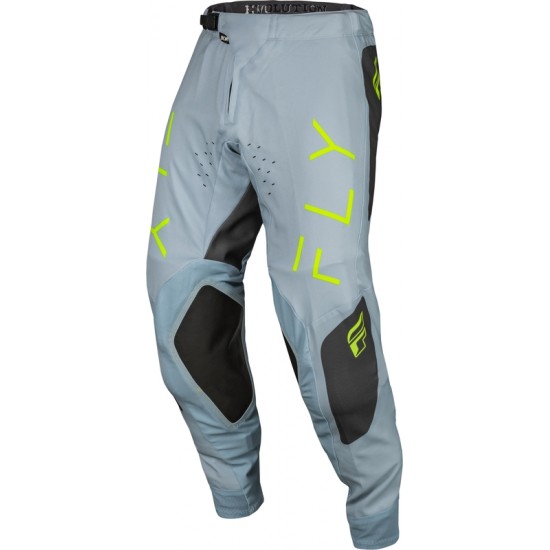 Calças Fly Racing Evolution DST Ice Grey / Charcoal / Neon Green