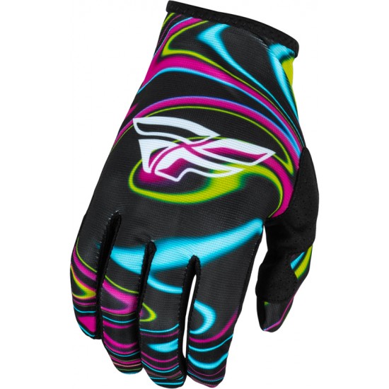 Luvas Fly Racing Lite Warped Black / Pink / Electric Blue