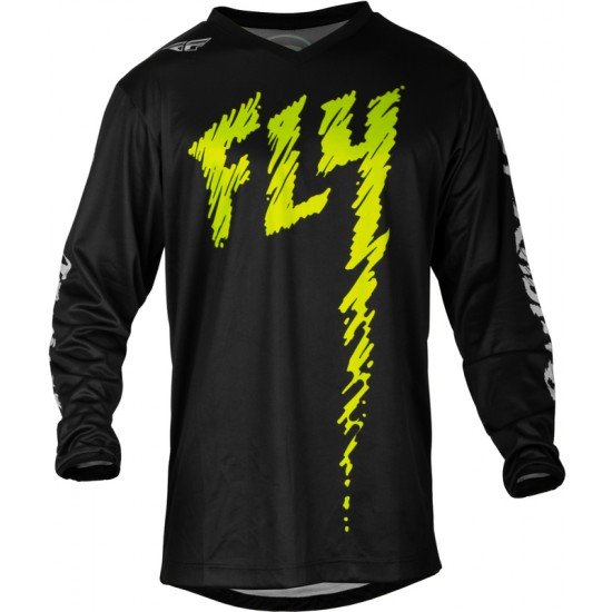 Camisola Criança Fly Racing F16 Black / Green Neon / Light Grey