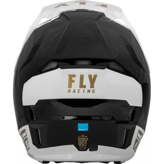 Capacete Fly Racing Formula CP Slant Black / White / Gold