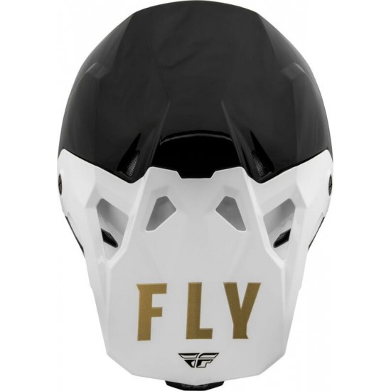 Capacete Fly Racing Formula CP Slant Black / White / Gold