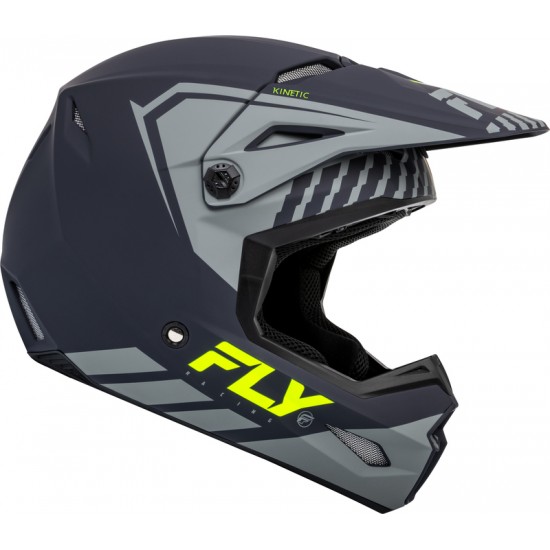 Capacete Fly Racing Kinetic Menace Matte Grey / Hi-Vis