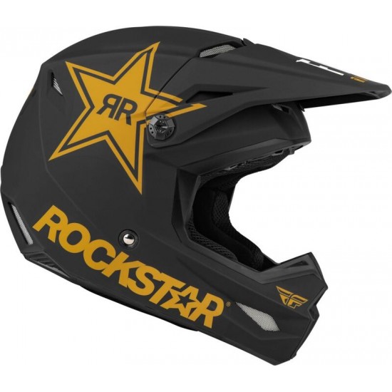 Capacete Fly Racing Kinetic Rockstar Black / Gold