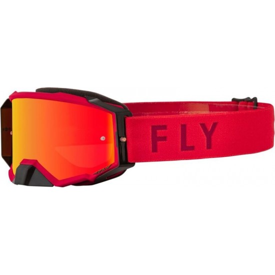 Óculos Fly Racing Off Road Zone Red Pro Lente Vermelha Espelhada