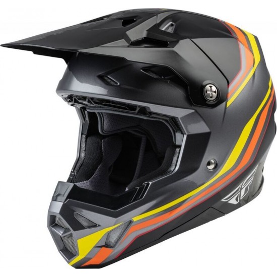 Capacete Fly Racing Formula CP S.E Rave Black / Yellow / Red