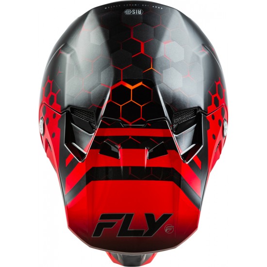 Capacete Fly Racing Formula CC Tektonic Black / Red / Orange