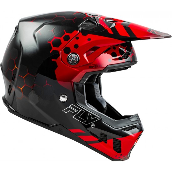 Capacete Fly Racing Formula CC Tektonic Black / Red / Orange