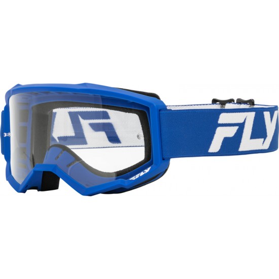 Óculos Fly Racing Focus Blue / White Lente Transparente