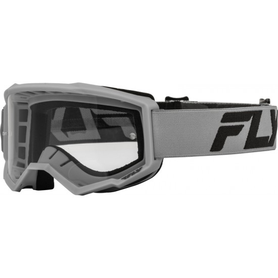 Óculos Fly Racing Focus Silver / Charcoal Lente Transparente