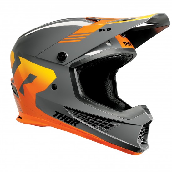 Capacete Thor Sector 2 Crave Charcoal / Orange