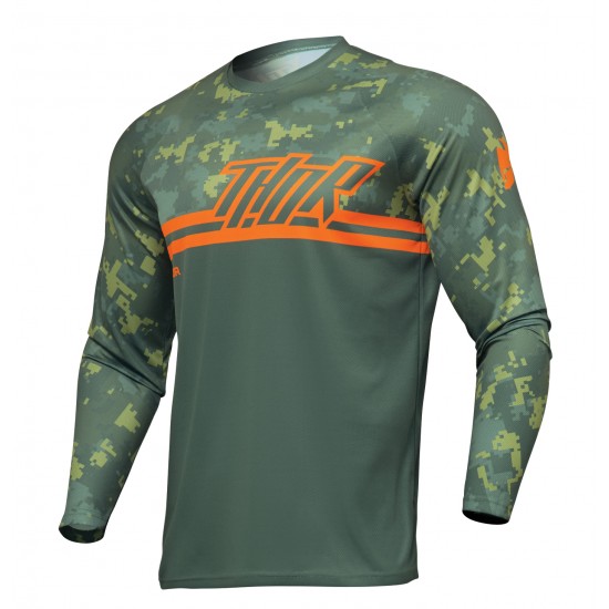 Camisola Thor Sector Digi Camo Forest Grren