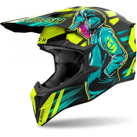 Capacete Airoh Wraaap Cyber Yellow Matt