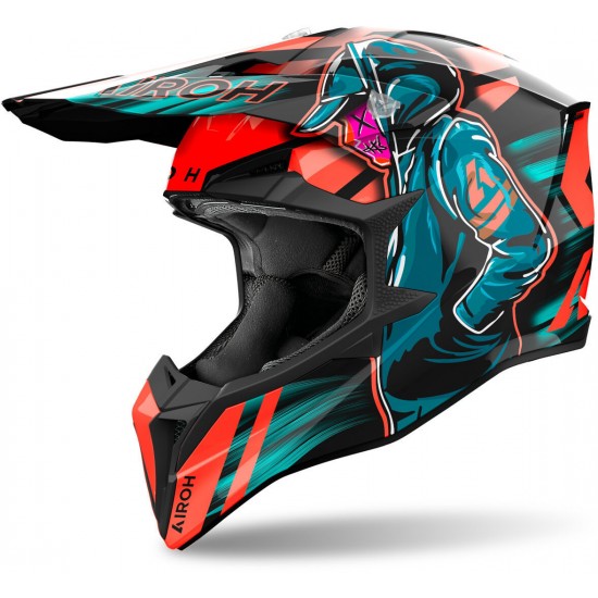 Capacete Airoh Wraaap Cyber Orange Gloss