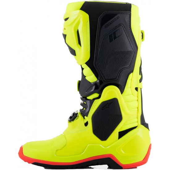 Botas Alpinestars Tech 10 Black, Yellow Fluo, Red Fluo