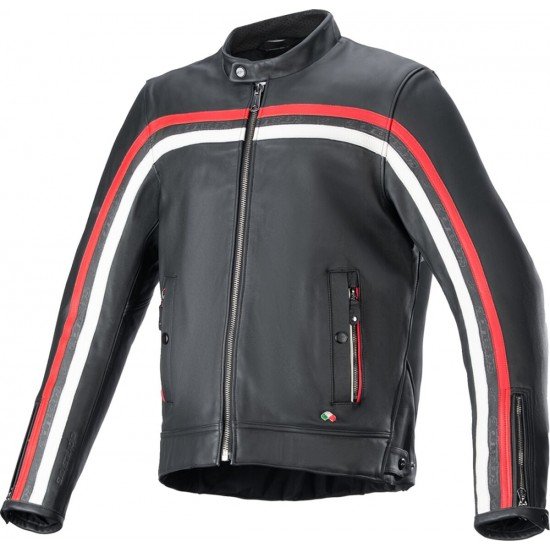 Casaco Alpinestars Dyno Pele Black / Ruby Red