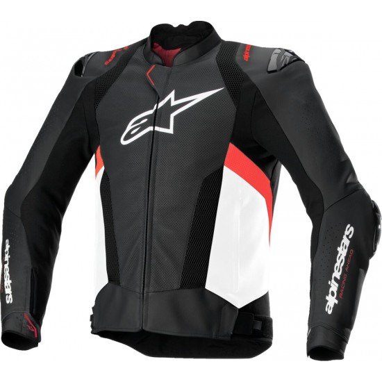 Casaco Alpinestars Missile V4 Airflow Pele Black / White / Fluo Red