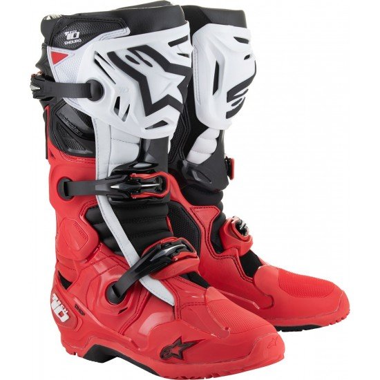 Botas Alpinestars Tech 10 Enduro Bright Red / Black / White