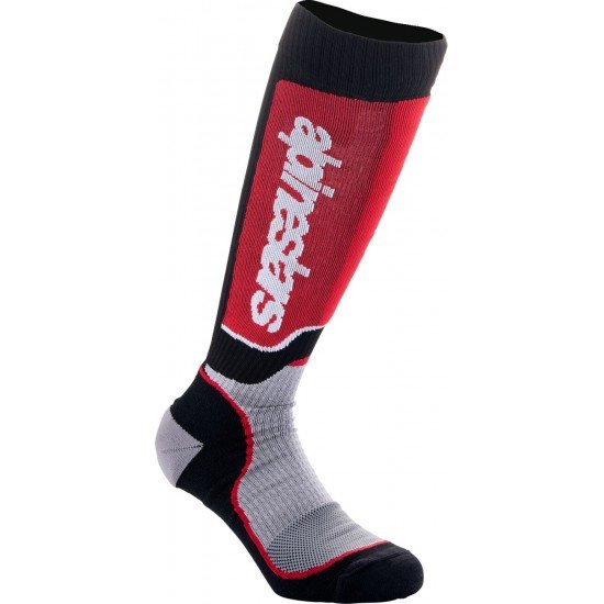 Meias Criança Alpinestars Mx Plus Black / Gray / Red