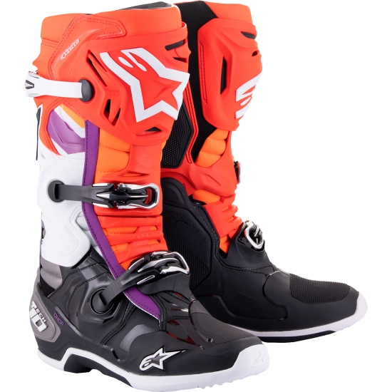 Botas Alpinestars Tech 10 Black / Red / Orange / White