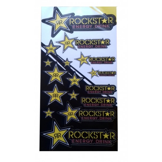 Folha Autocolantes Rockstar 30x15