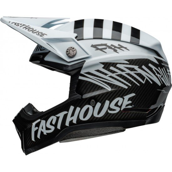 Capacete Bell Moto-10 Spherical Fasthouse Mod Squad Gloss White / Black