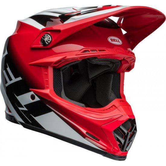 Capacete Bell Moto-9S Flex Rail Gloss Red / White