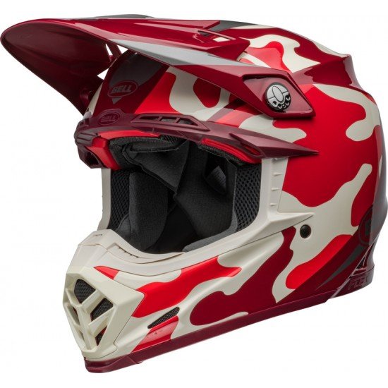 Capacete Bell Moto-9S Flex Ferrandis Méchant Gloss Red / Silver