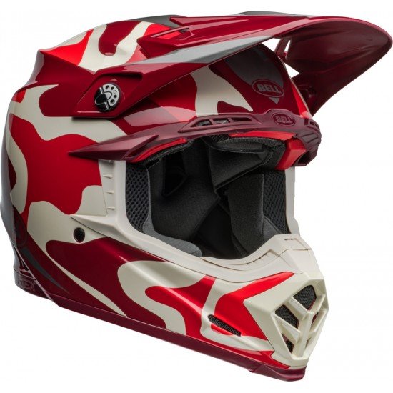 Capacete Bell Moto-9S Flex Ferrandis Méchant Gloss Red / Silver