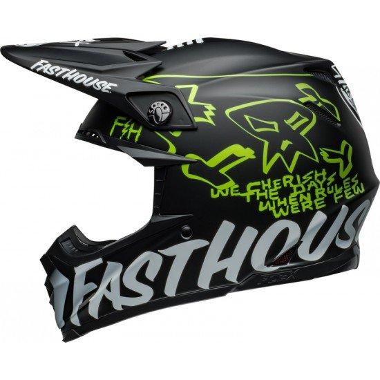 Capacete Bell Moto-9S Flex Fasthouse MC Core Matte Black