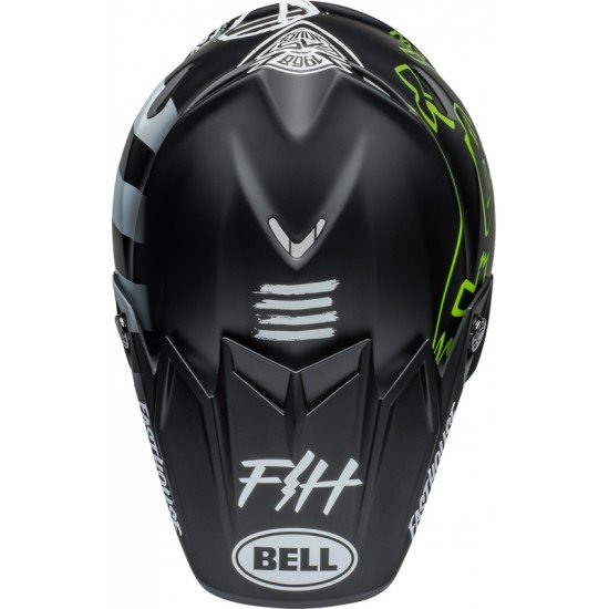 Capacete Bell Moto-9S Flex Fasthouse MC Core Matte Black / Yellow