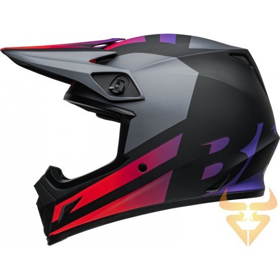 Capacete Bell Mx-9 Mips Alter Ego Gloss Matte Black / Red