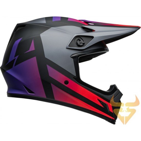 Capacete Bell Mx-9 Mips Alter Ego Gloss Matte Black / Red