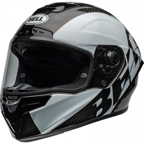 Capacete Bell Race Star DLX Flex Offset Gloss Black / White