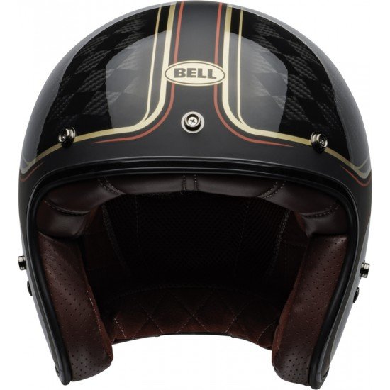 Capacete Bell Custom 500 Carbon RSD Checkmate Matte Gloss Black / Gold