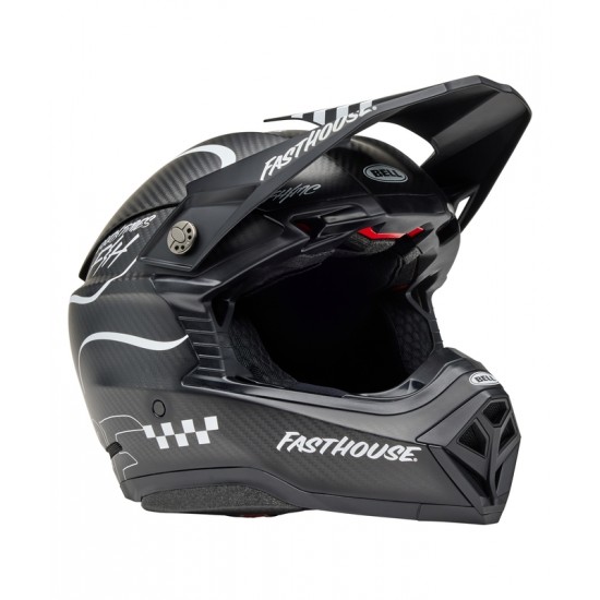 Capacete Bell Moto-10 Spherical Mips Fasthouse Raven Matte Black / White