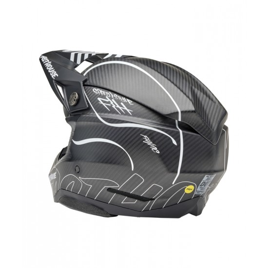 Capacete Bell Moto-10 Spherical Mips Fasthouse Raven Matte Black / White