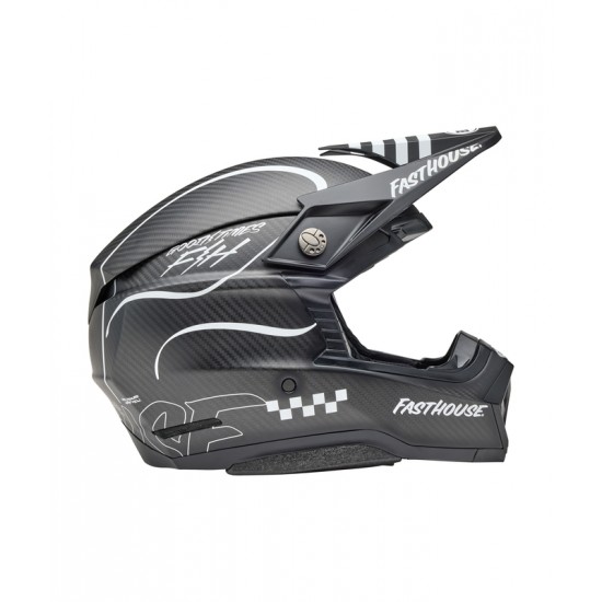 Capacete Bell Moto-10 Spherical Mips Fasthouse Raven Matte Black / White