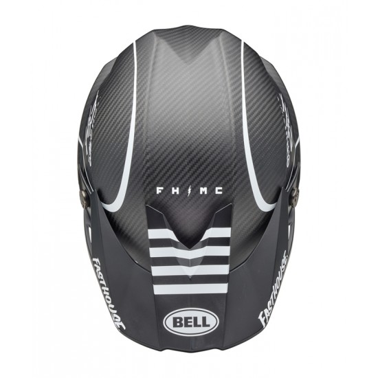 Capacete Bell Moto-10 Spherical Mips Fasthouse Raven Matte Black / White