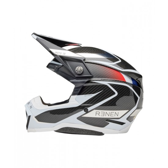 Capacete Bell Moto-10 Spherical Mips Fasthouse Renen Raycon Matte Gloss Black / White