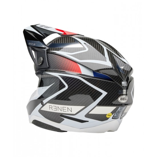 Capacete Bell Moto-10 Spherical Mips Fasthouse Renen Raycon Matte Gloss Black / White