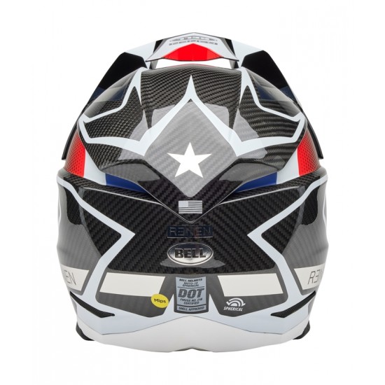 Capacete Bell Moto-10 Spherical Mips Fasthouse Renen Raycon Matte Gloss Black / White