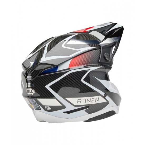 Capacete Bell Moto-10 Spherical Mips Fasthouse Renen Raycon Matte Gloss Black / White