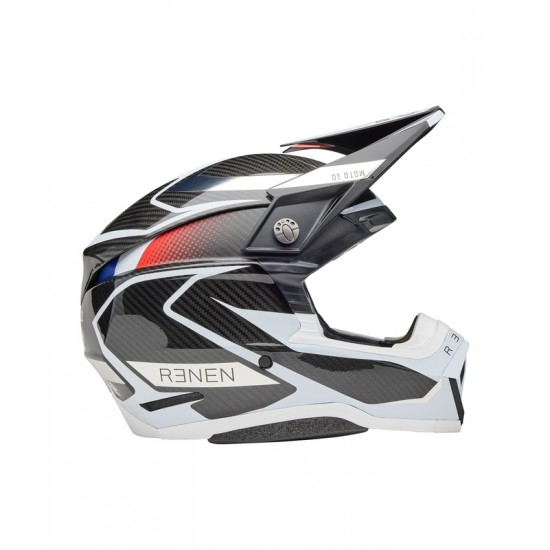 Capacete Bell Moto-10 Spherical Mips Fasthouse Renen Raycon Matte Gloss Black / White