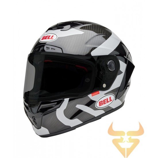 Capacete Bell Race Star DLX Hello Cousteau Equidae Matte Gloss Black / Gray