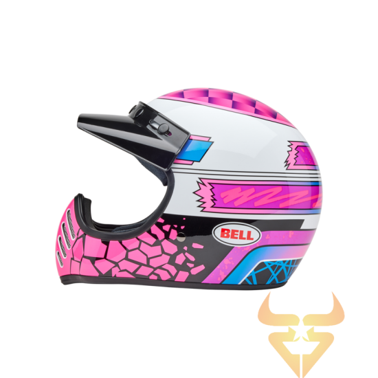 Capacete Bell Moto-3 Deathspray Gloss Pink Purple