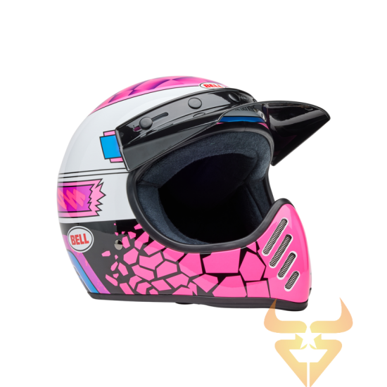 Capacete Bell Moto-3 Deathspray Gloss Pink Purple