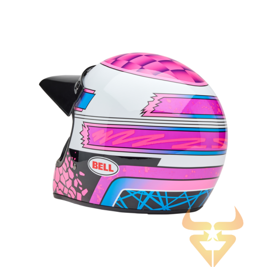 Capacete Bell Moto-3 Deathspray Gloss Pink Purple